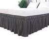 AMENGJ Bed Skirt, Soft Pleated Tailored Bed Skirt with Wrinkle-Resistant Fabric, 15-Inch Drop, Grey Blue, 180 x 200 x 38 cm view 4