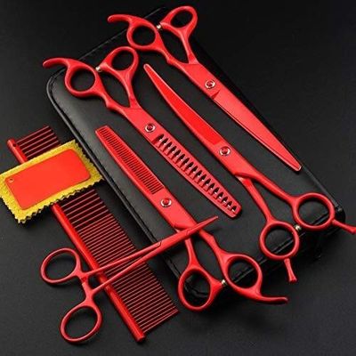 5-Piece Pet Grooming Scissors Set for Dogs and Cats