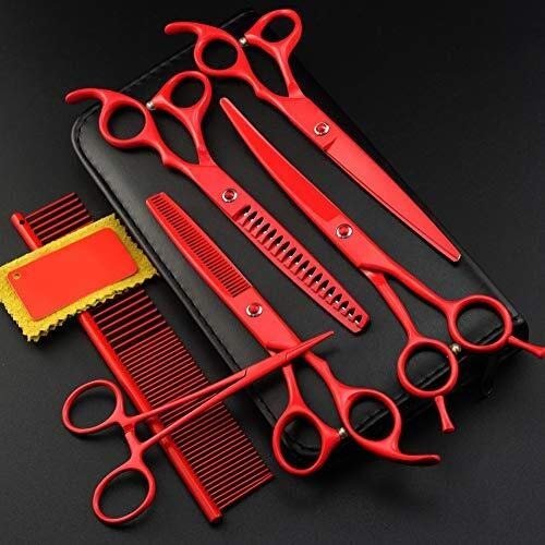 5-Piece Pet Grooming Scissors Set for Dogs and Cats