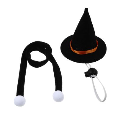 Levemolo Halloween Pet Hat with Scarf