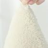 Round Beige Short-Pile Faux-Wool Rug, Non-Slip, Washable, 100 x 100 cm view 2