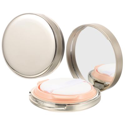 Gold ABS Cushion Foundation Case with Mirror and Puff
