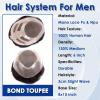 Ehairc Men's Hair System Bond Mono Lace PU Front #1B20 view 3