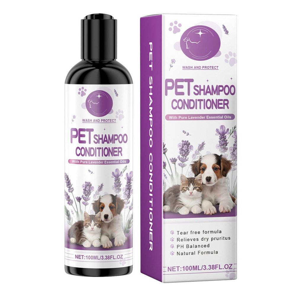 Natural Lavender Dog Shampoo & Conditioner, 100 ml