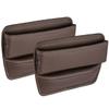 WENYINGLIHAI 2-Pack Seat Gap Storage Boxes for Porsche 911 Turbo (991), PU Leather with Cup Holders, D/Coffee view 1