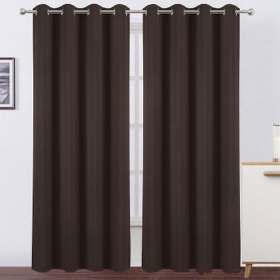CHENMIAO Blackout Curtains, 40 x 290 cm, Brown