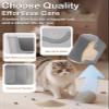 LivLab Mker Extra-Large Cat Litter Box with High Sides, Gray, 62.5 x 42.4 x 32.5 cm view 2