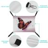 JTREHY Adjustable Butterfly Print Pet Hammock with Metal Hooks view 3