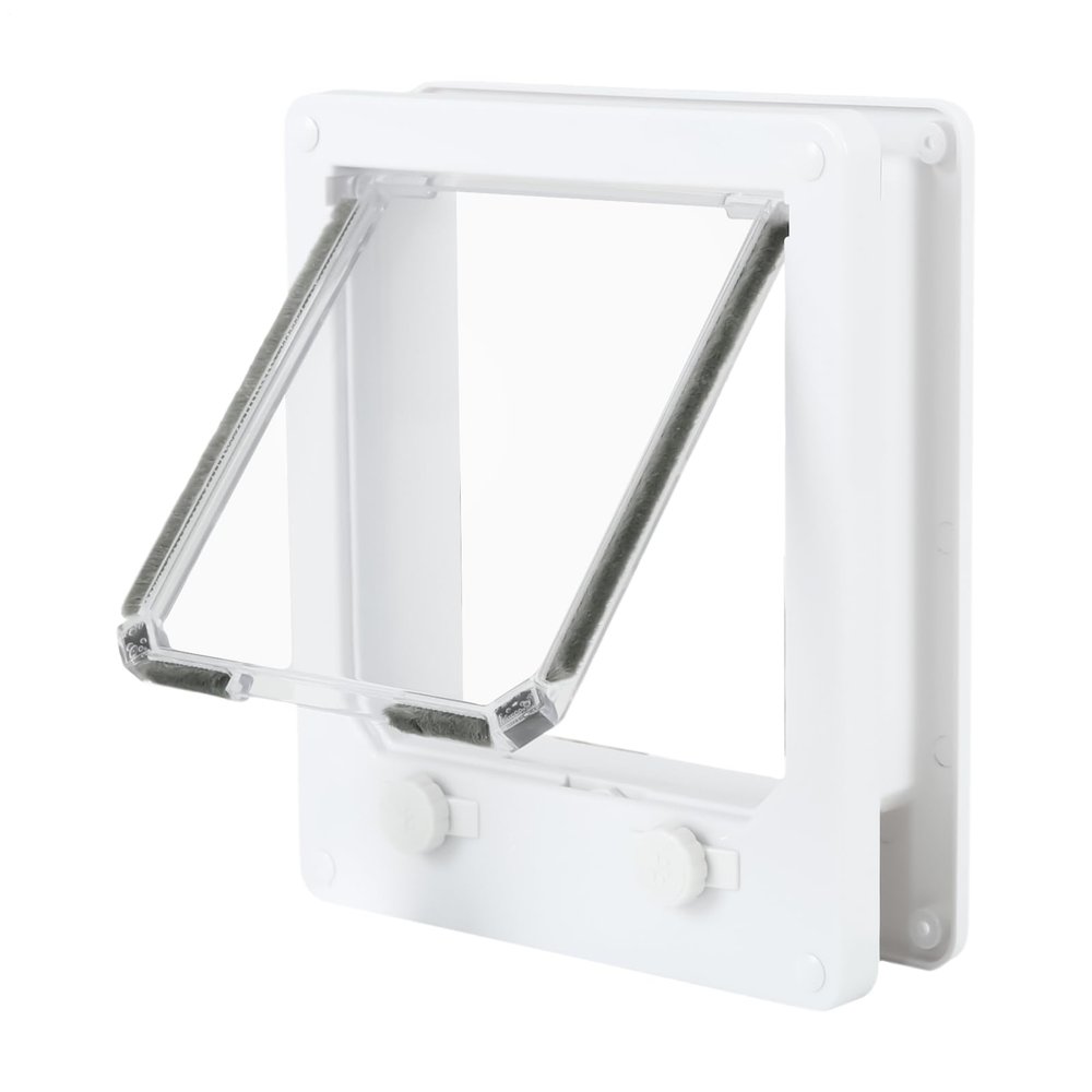 White Weatherproof Wall-Mounted Dog Door and Cat Flap