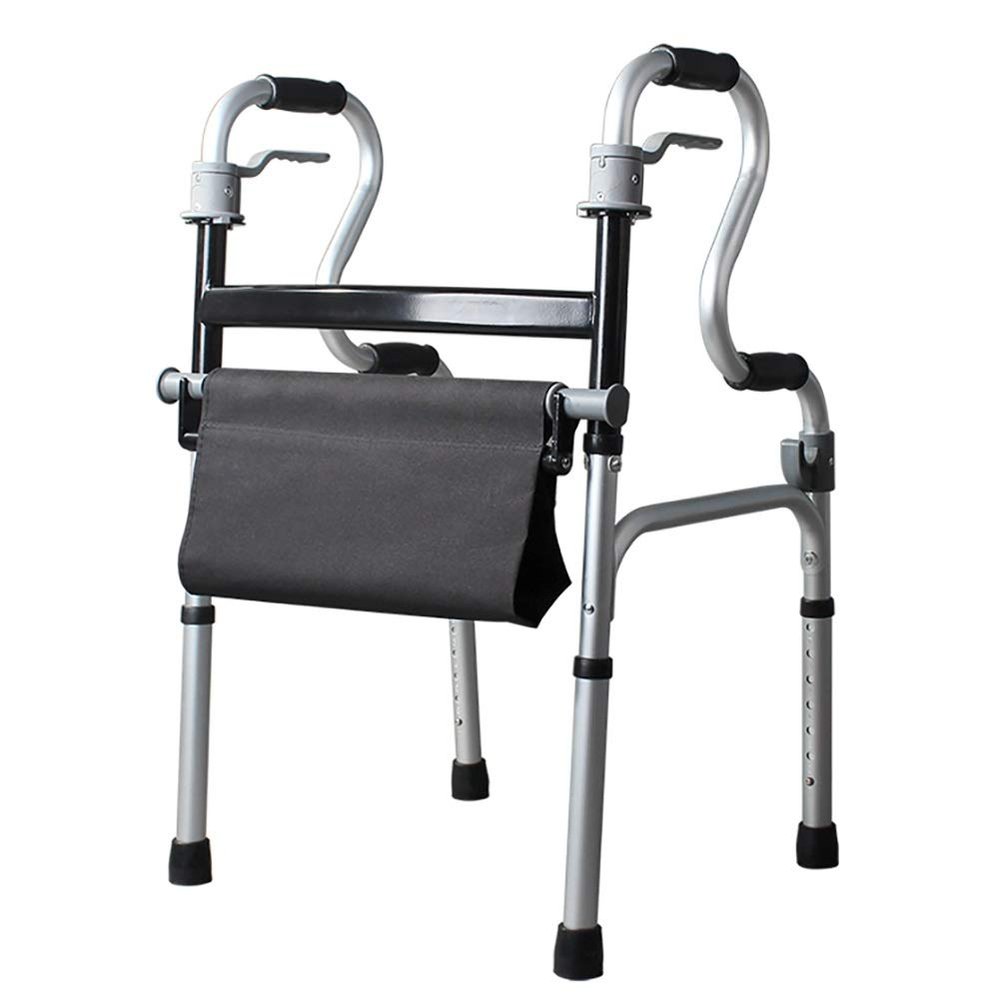 EPOTRDCV Foldable Senior Rollator with Wheels, Seat, Adjustable Height, 180 kg Capacity