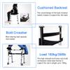 EPOTRDCV Foldable Senior Rollator with Wheels, Seat, Adjustable Height, 180 kg Capacity view 4