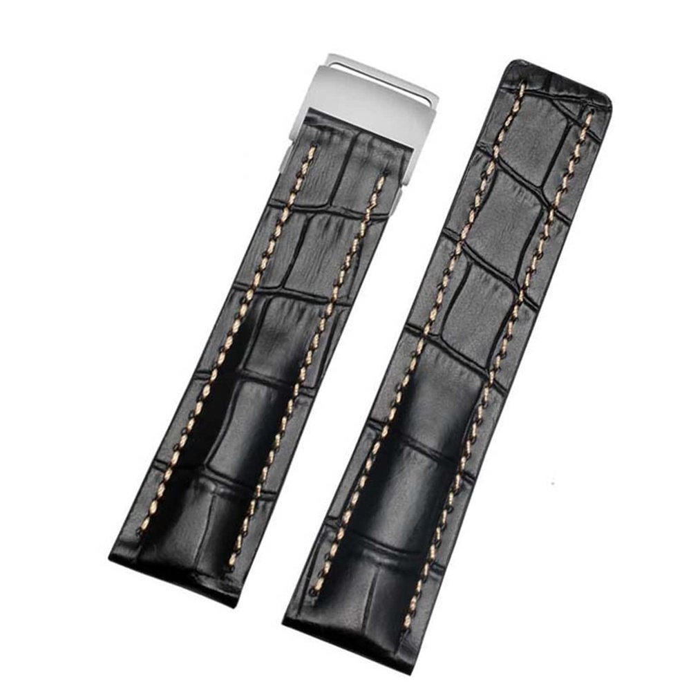 QTYQWC Genuine Leather Watch Strap for Breitling SUPEROCEAN Avenger NAVITIMER
