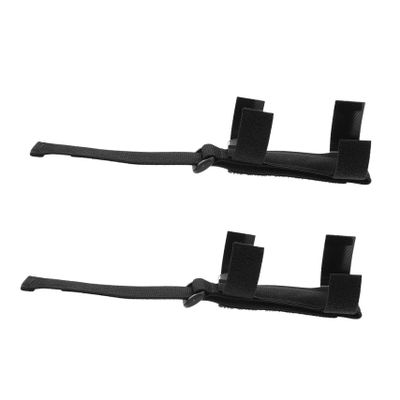 2-Piece Adjustable Nylon Cutlery Holder with Wrist Strap, Black