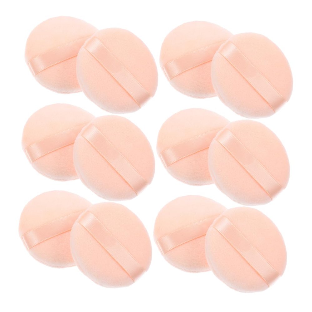 16 Cotton Powder Puffs and Loose Pink Setting Powder