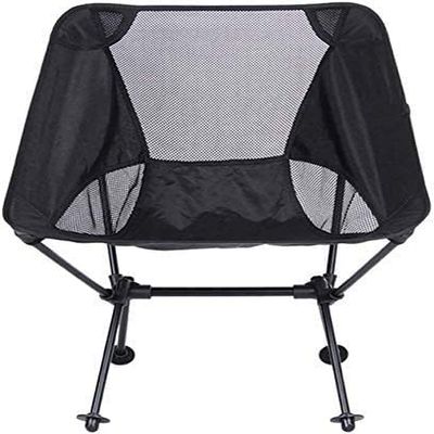 Garden Folding Recliner, Outdoor Camping Chair, Aluminum Fishing Chair, Ultralight Portable Aviation Folding Chair (Red/Black)