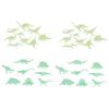 Glow-in-the-Dark Dinosaur Wall Stickers, 4 Pieces, for Kids' Rooms view 1