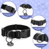 Adjustable Puppy Collar 20-30cm for Small to Medium Dogs and Cats - Soft Cotton Material with Removable Tag - Black-XS view 4