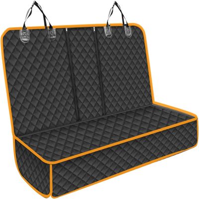 MKWGZPGW Car Pet Mat for Kadjar 2016–2023, Waterproof Rear Seat Cover with Side Protection, B/Orange