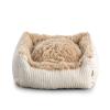 Gutekissen Shaggy Dog Bed for Small Dogs, Washable Dog Cushion, Choice of Color and Size (XL - 100 x 75, Beige) view 1