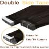 Hetto Human Hair Tape Extensions 55 cm, 50 g, Brown #2 view 2