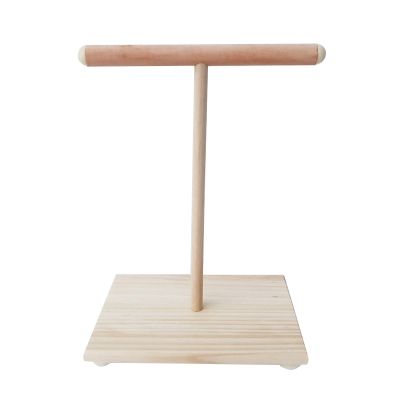 Wooden Parrot Perch for T-Stands, Bird Training and Foot Wear-Down