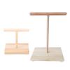 Wooden Parrot Perch for T-Stands, Bird Training and Foot Wear-Down view 4