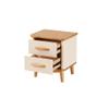 ALDDPWE Wooden Bedside Table with 2 Drawers view 1