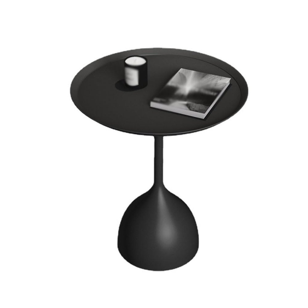 ALDDPWE Minimalist Round Nightstand, Small Bedside Table (A)