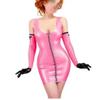 GAYLOP Sexy Black Latex Dress for Women with Tights, XXL (Gloves Not Included) view 1