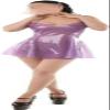 Sexy 100% Rubber Latex Dress for Women, Semi-Transparent Purple-Red, XXL view 3