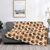 Cat Pumpkin Halloween Throw Blanket for Couch, Soft Plush Flannel, 50 x 40 in view 3