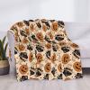 Cat Pumpkin Halloween Throw Blanket for Couch, Soft Plush Flannel, 50 x 40 in view 4