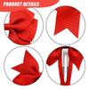 4 Red Butterfly Hair Clips and 1 Red Butterfly Hair Tie for Girls view 3