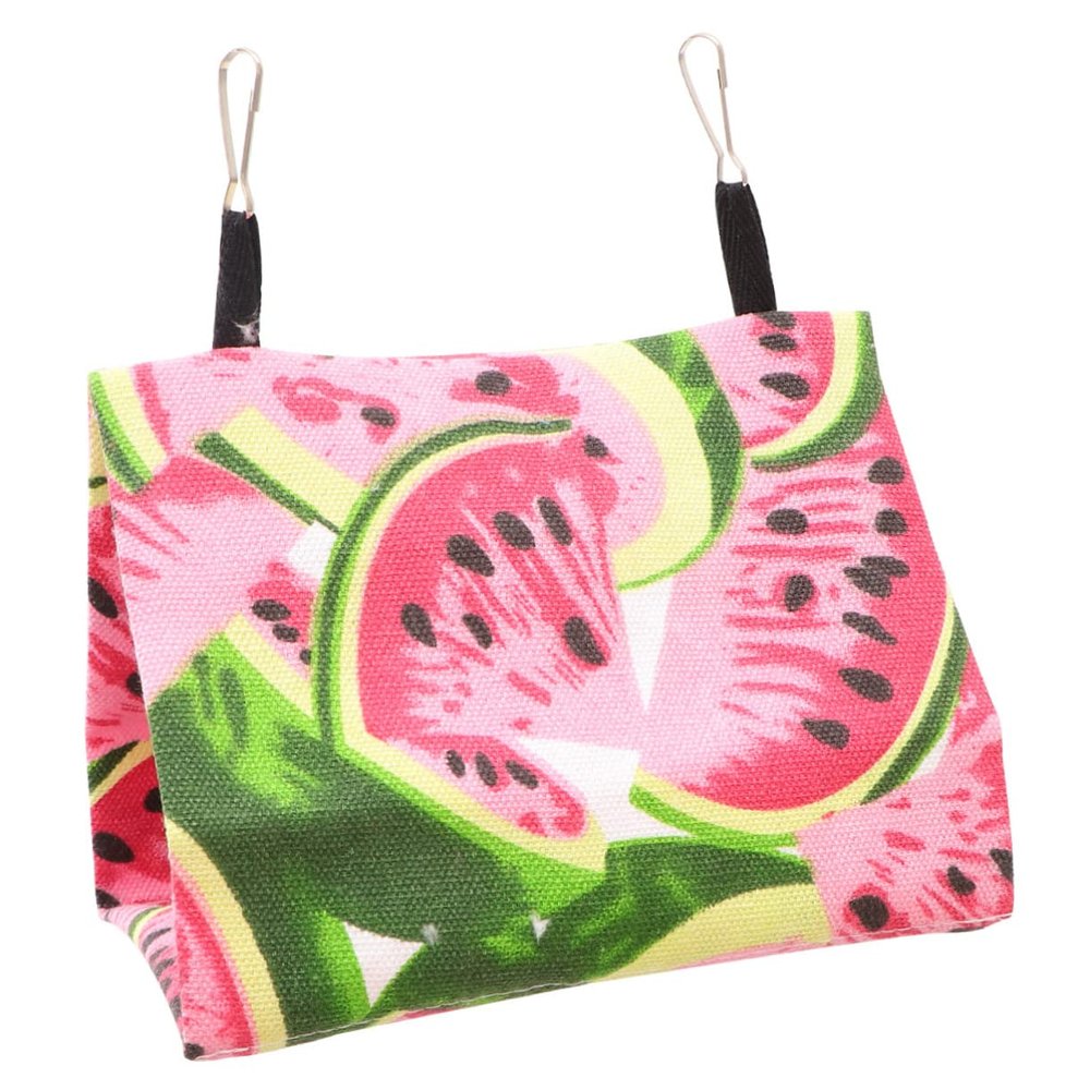 BUGUUYO Parrot Nesting Hammock with Watermelon Pattern, Waterproof Durable Bird Bed for Indoor Use, Comfortable Hammock for Parrots and Birds, Easy to Clean and Decorative