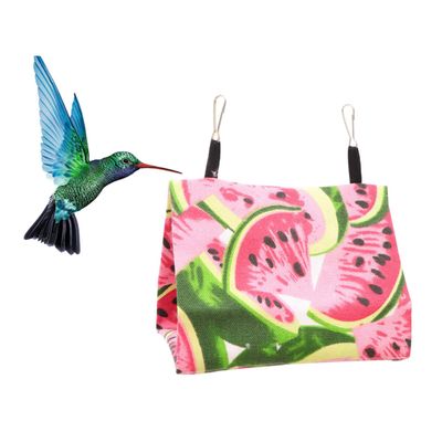 BUGUUYO Parrot Hammock, Size L, Canvas with Watermelon Pattern