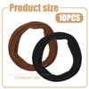 RAMGLYO 10-Pack Hair Ties with Zipper, Scrunchies, Black and Brown view 2