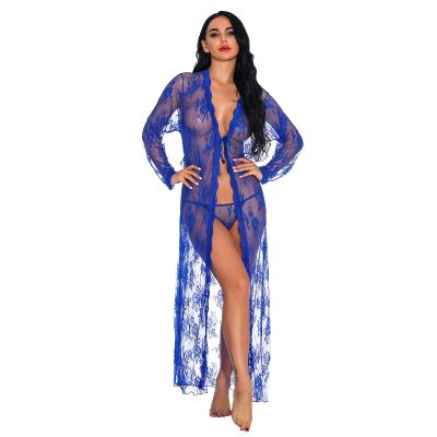 Beokeuioe Women's Lace Robe Set, Sheer Bridal Nightgown