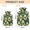 Avocados with Hearts Classic Hot Water Bottle with Cover, 2 L, Reusable Heat Pack for Neck, Shoulders and Legs view 2