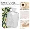 Avocados with Hearts Classic Hot Water Bottle with Cover, 2 L, Reusable Heat Pack for Neck, Shoulders and Legs view 3
