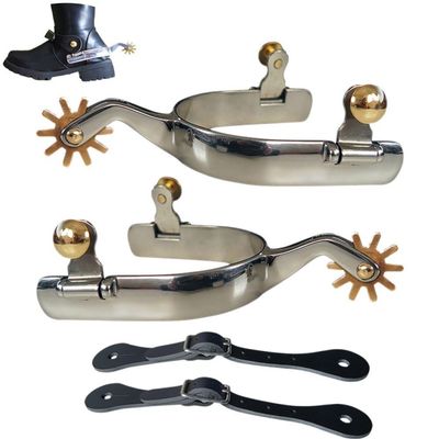 Ericetion Stainless Steel Horse Spurs with Copper Rowel