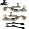 Ericetion Stainless Steel Horse Spurs with Copper Rowel view 1