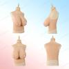 Half-Body Silicone Breast Plate, K Cup, Color 2, Stretch Cotton view 2