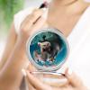 QWJKM Hippo Underwater Makeup Mirror, 1X/2X Magnifying Compact Travel Mirror, 6.1 cm view 4