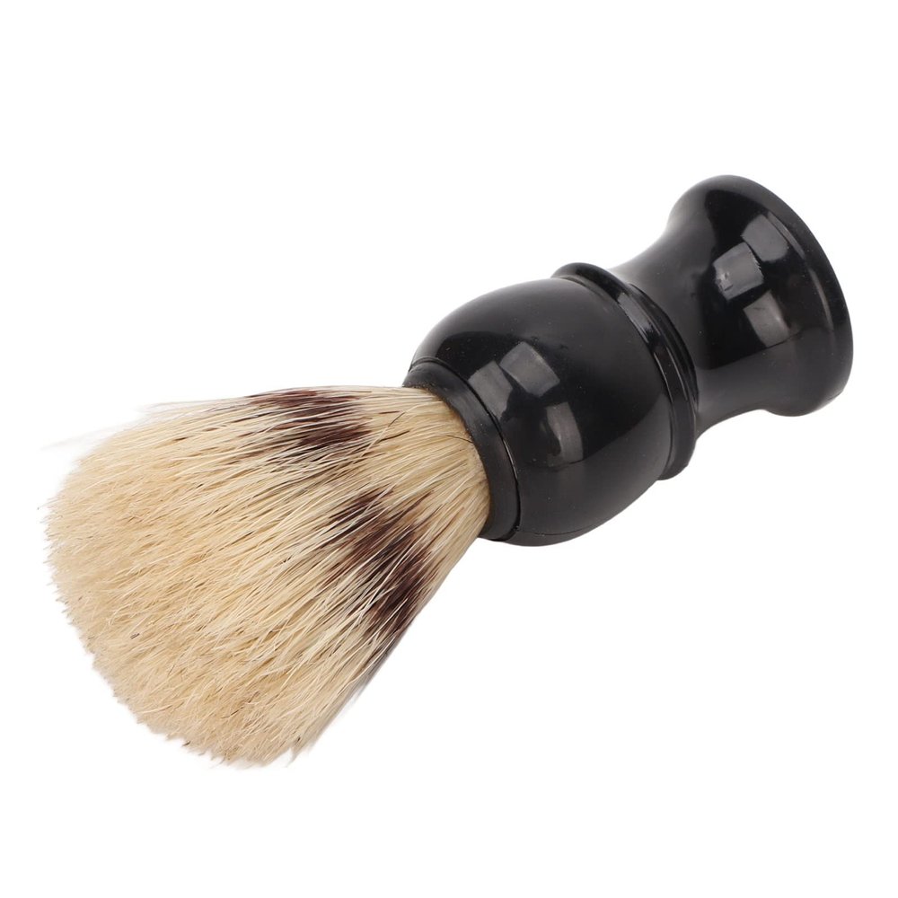 Small Men's Shaving Brush with Black Curved Handle
