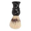 Small Men's Shaving Brush with Black Curved Handle view 2