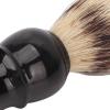 Small Men's Shaving Brush with Black Curved Handle view 3
