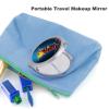 QWJKM Berries and Drinks Compact Foldable Makeup Mirror, 1X/2X Magnification, 6.1 cm view 3
