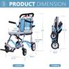 PNAJFUEL Ultralight Transport Wheelchair, Foldable view 2
