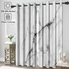 3D Marble-Texture Blackout Curtains, 170 x 200 cm, Thermal, UV Protection view 2