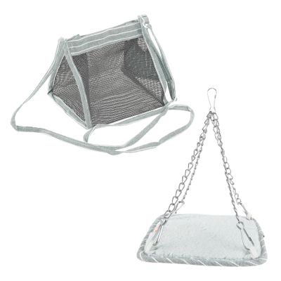 INOOMP 2-Piece Hamster Carrier with Hammock